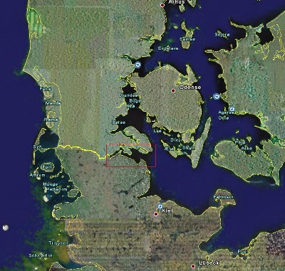 Scenery borders marked in Google Maps